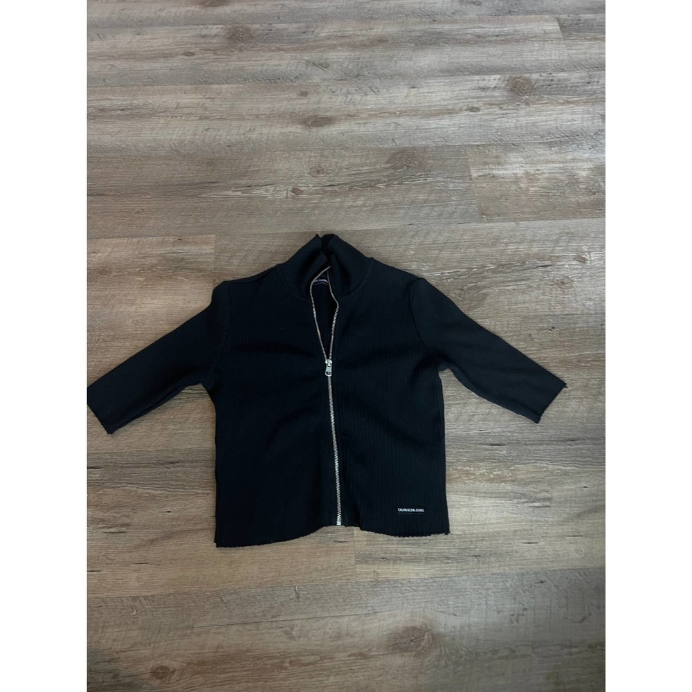 Calvin Klein Black Zip Up Top Size XS